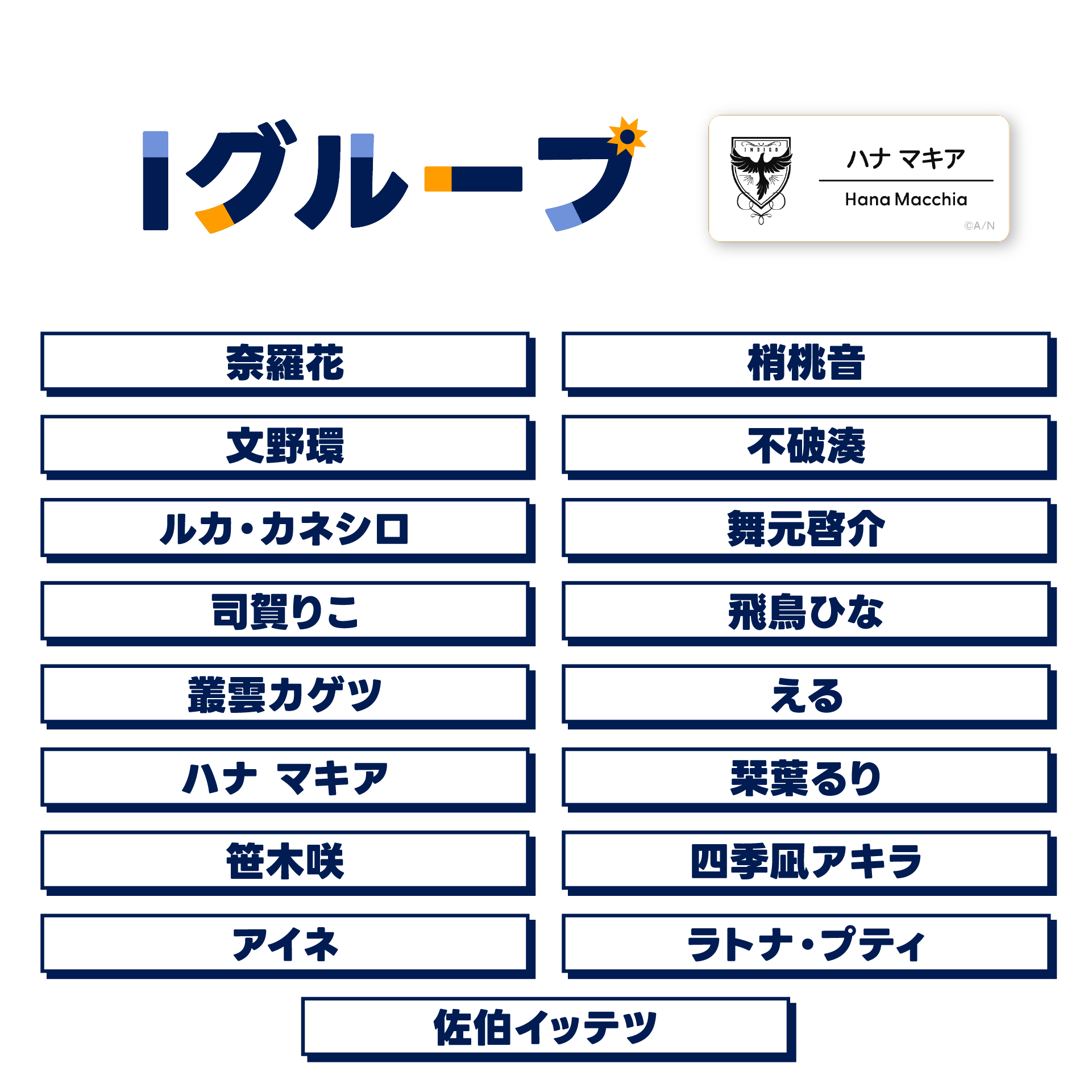 【にじフェス2025】ネームバッジ Iグループの公式画像