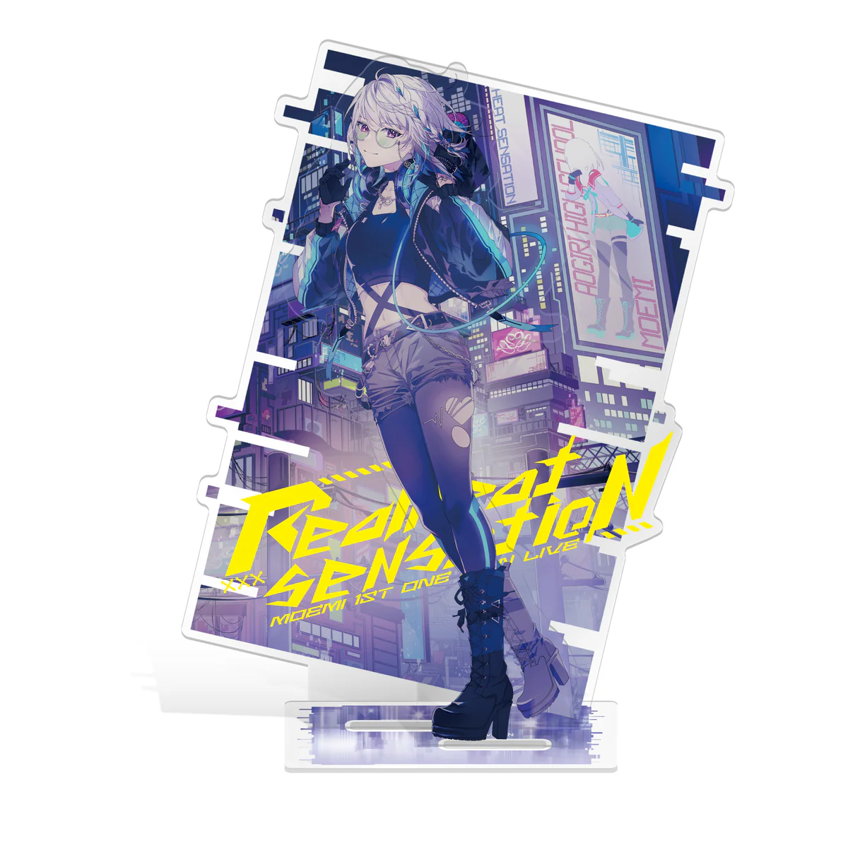 あおぎり高校 萌実 1st ONE-MAN LIVE 「real heat sensation」グッズ 背景付アクリルスタンドの公式画像