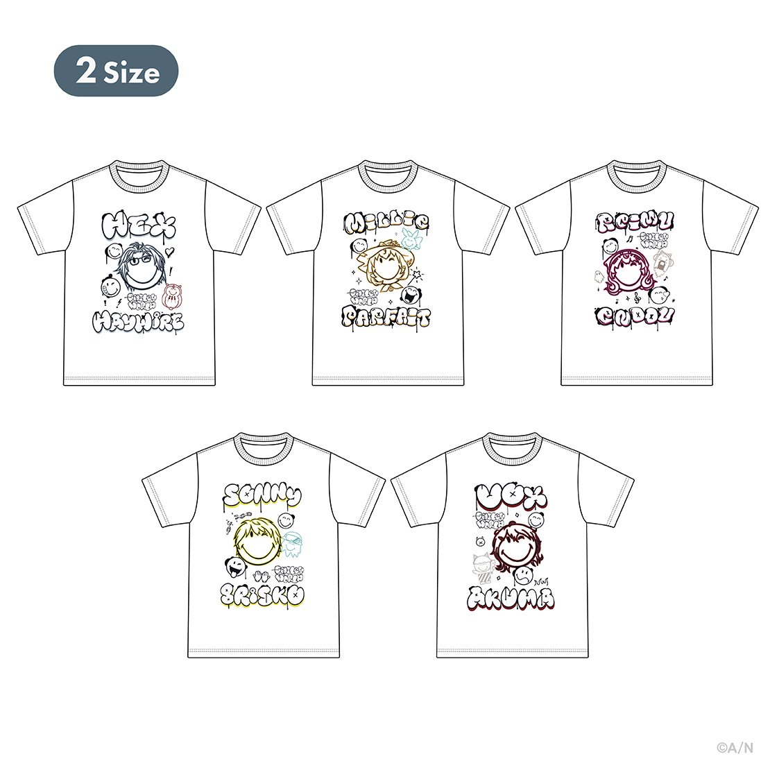 【NIJISANJI EN×SmileyWorld】Tシャツ ミリー・パフェの商品画像