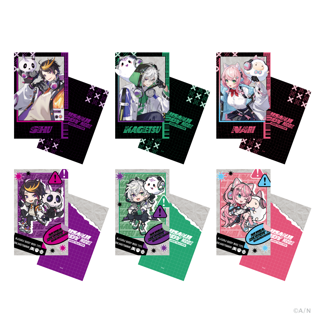 【NIJISANJI Buddy Mode Type：Shu, Kagetsu & Nari】ランダムチェキ風カードの公式画像