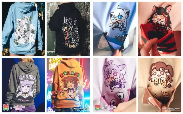 コラボのパーカーとTシャツの着用写真