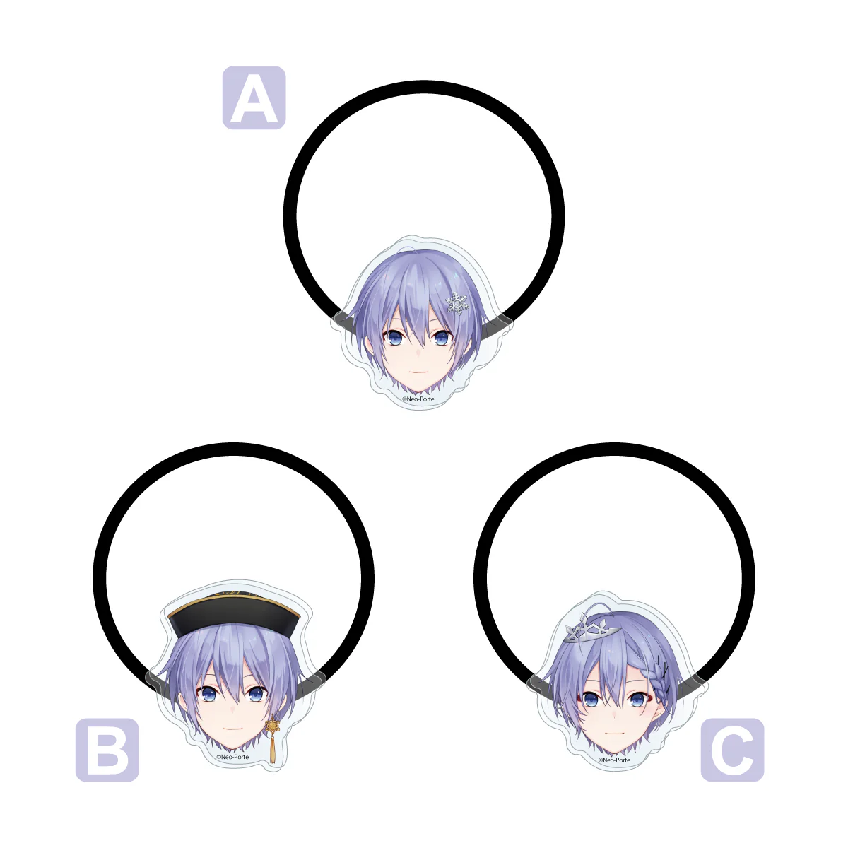 【白雪レイド】 2026誕生日グッズ ランダム顔面ヘアゴム