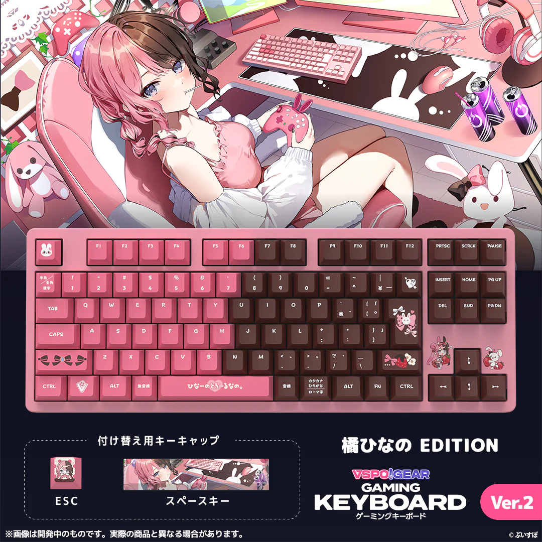 VSPO! GEAR ゲーミングキーボード Ver.2 VSPO! GEAR ゲーミングキーボード Ver.2 橘ひなのの公式画像