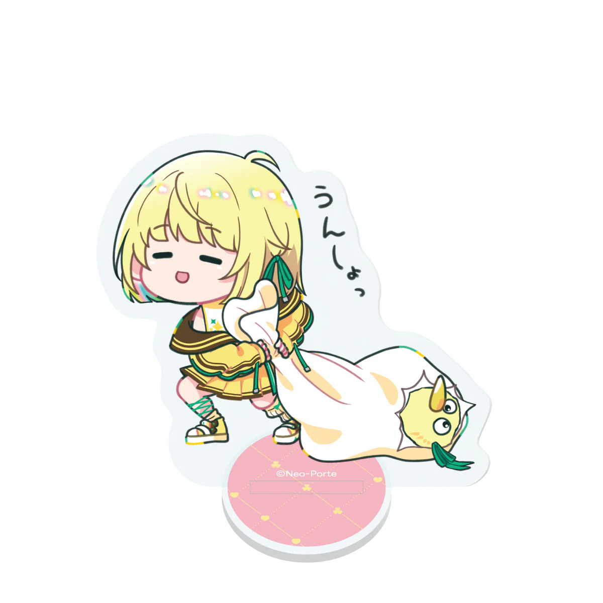 うんしょっ。アクリルスタンド