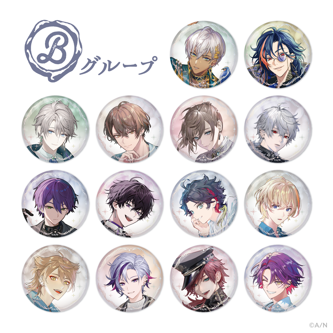【ART OF NIJISANJI】ランダムマット箔押し缶バッジ Bグループの公式画像