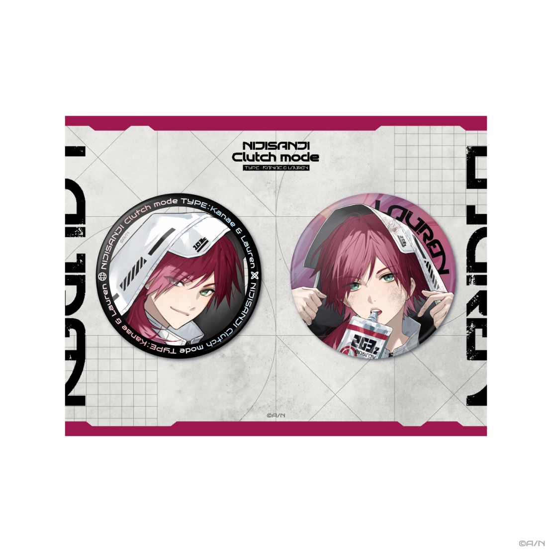 【NIJISANJI Clutch Mode Type:Kanae & Lauren】オーロラ缶バッジセットの商品画像