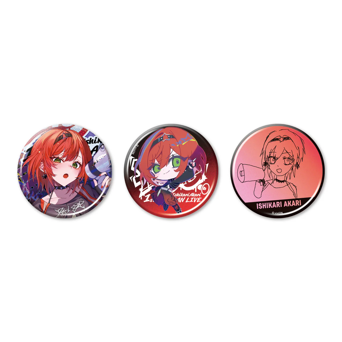 あおぎり高校 石狩あかり 1st ONE-MAN LIVE 「Prologue」グッズ トレーディング缶バッジの公式画像