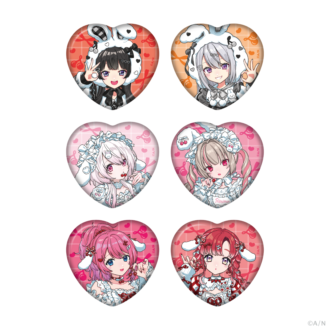 【Cherry Cherish】ランダムハート型缶バッジの公式画像