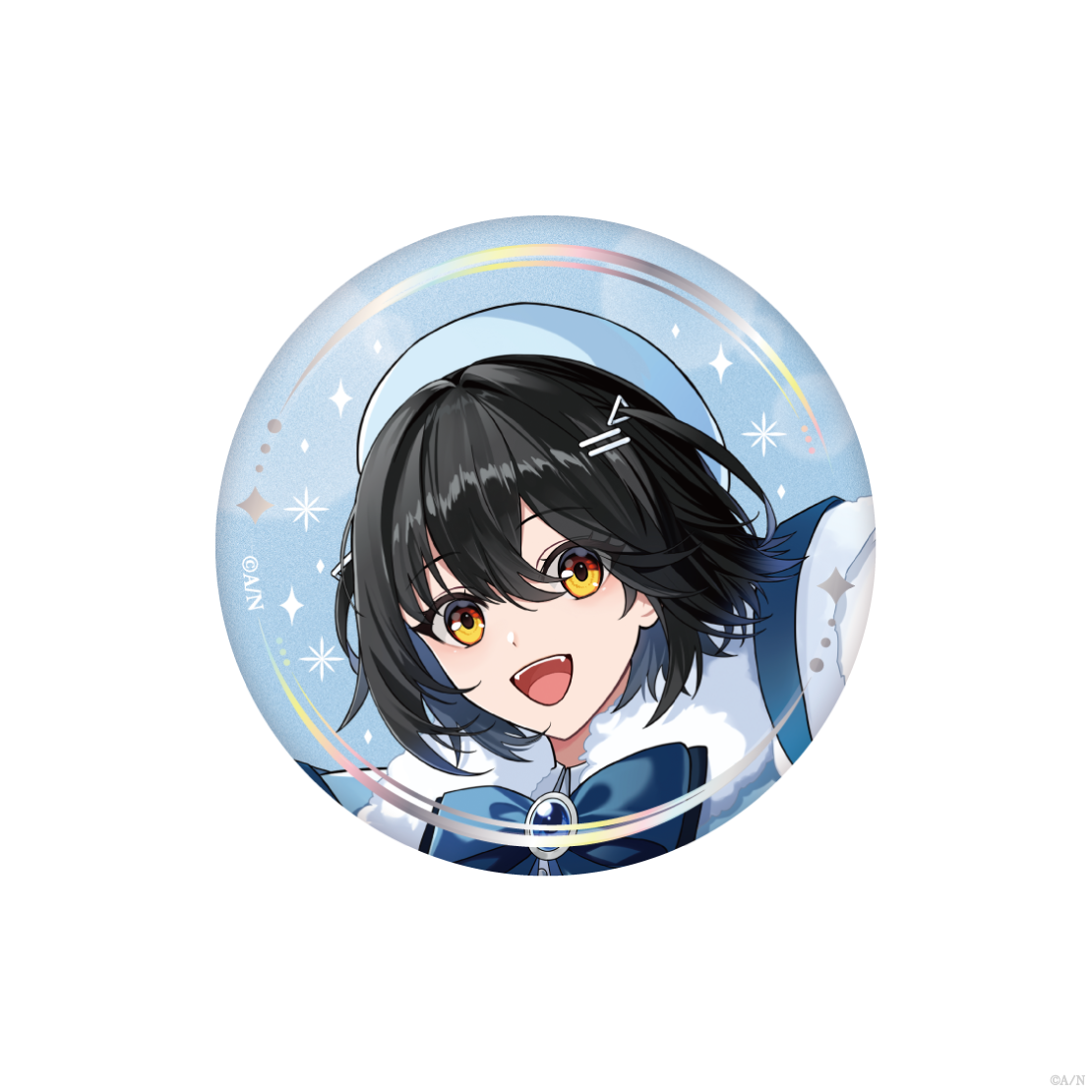【White Snow Christmas】箔押し缶バッジ