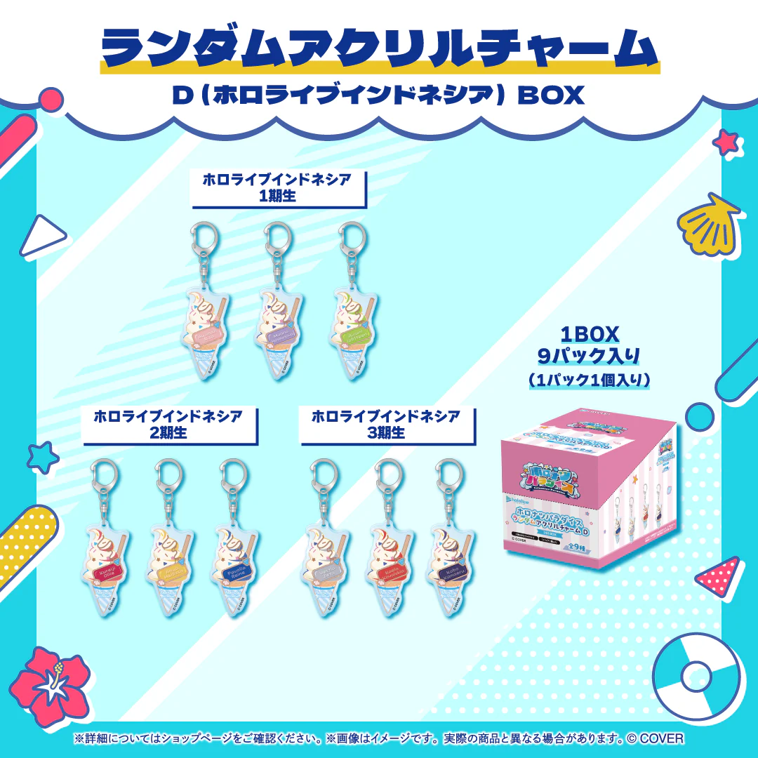 ホロナツパラダイス グッズ vol.1 ランダムアクリルチャーム D (ID）（BOX）の公式画像