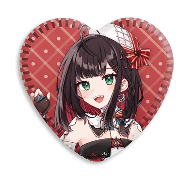 【2024バレンタイン】 ハート缶バッジA 緋月ゆい