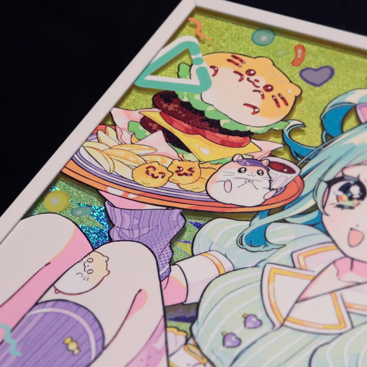 あおぎり高校 公式美術部 アクリル複製原画 ぷわぷわぽぷら