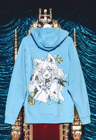 ホロライブゲーマーズ×OMOCATの商品画像(白上フブキのパーカーの背面)