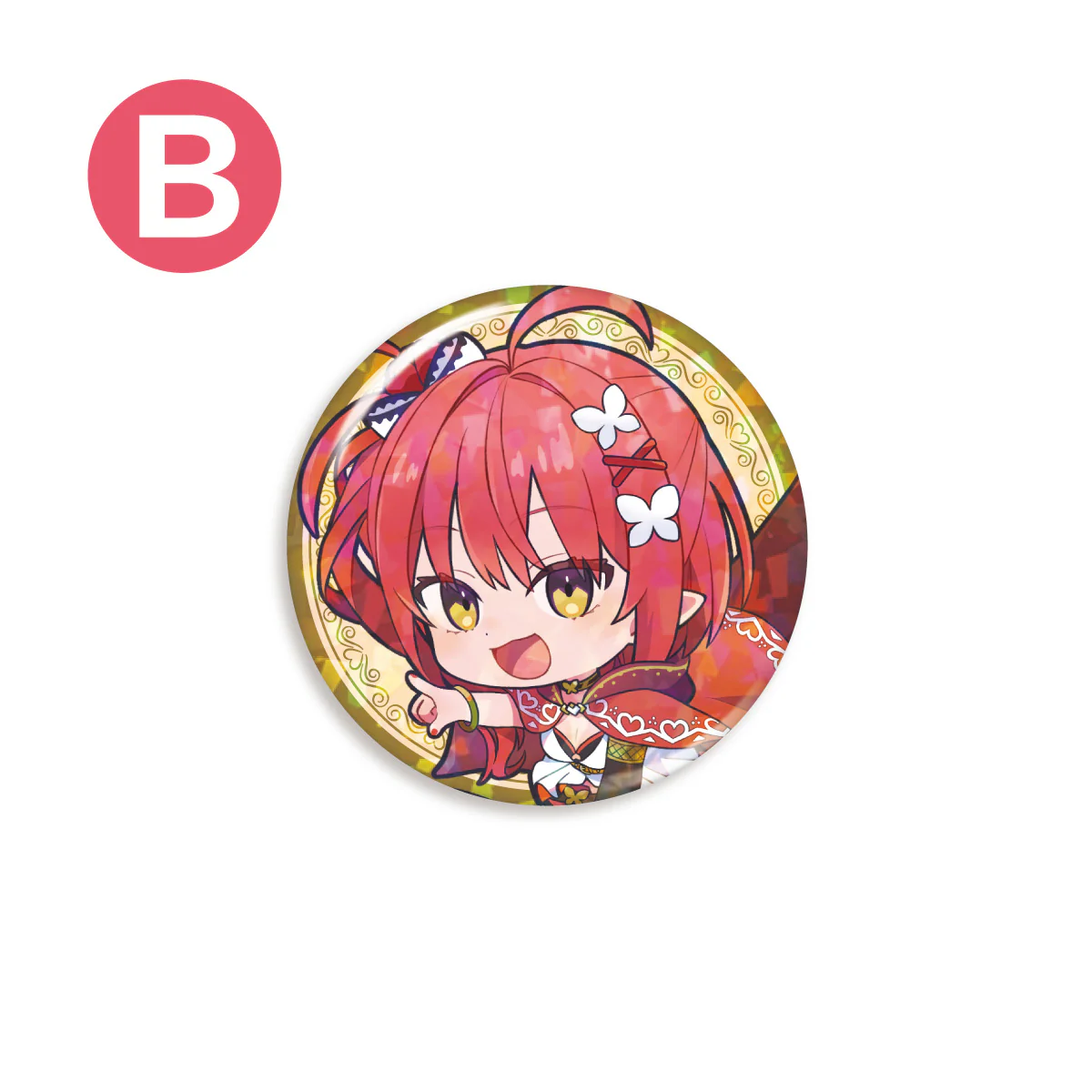 【心白てと】 2024誕生日 ホログラム缶バッジ B