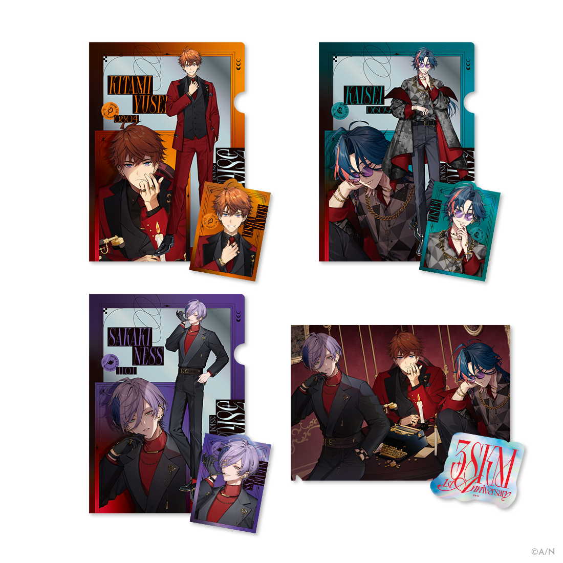 【3SKM 1st Anniversary】A4クリアファイル&ステッカーセット