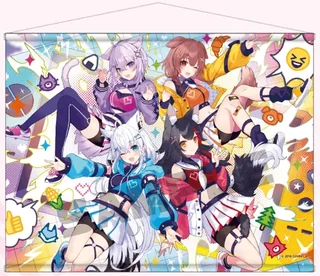 タペストリー 集合KV ver.の見本。集合イラストの横長のタペストリー