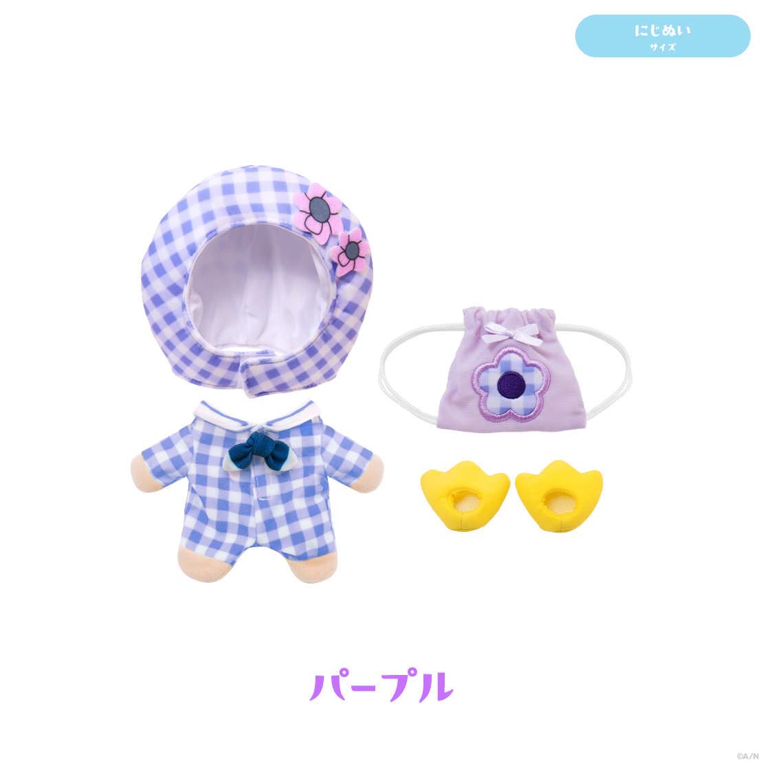 【なついろスタイル】わくわくにじぬいスイミングセット・ギンガムセーラーの商品画像