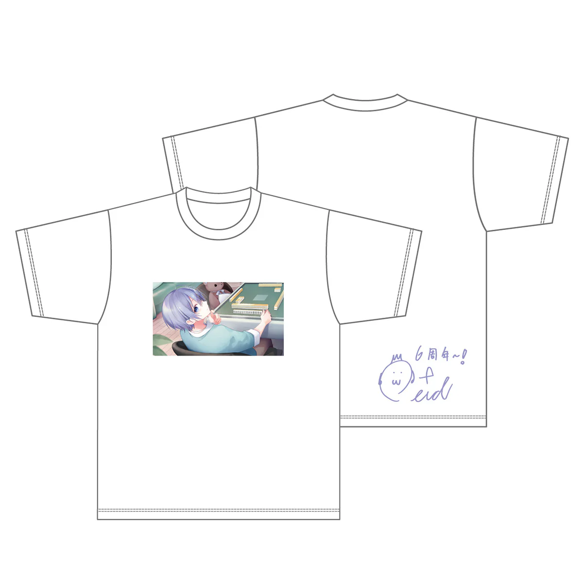 【白雪レイド】 6周年記念 れいーどの麻雀Tシャツ