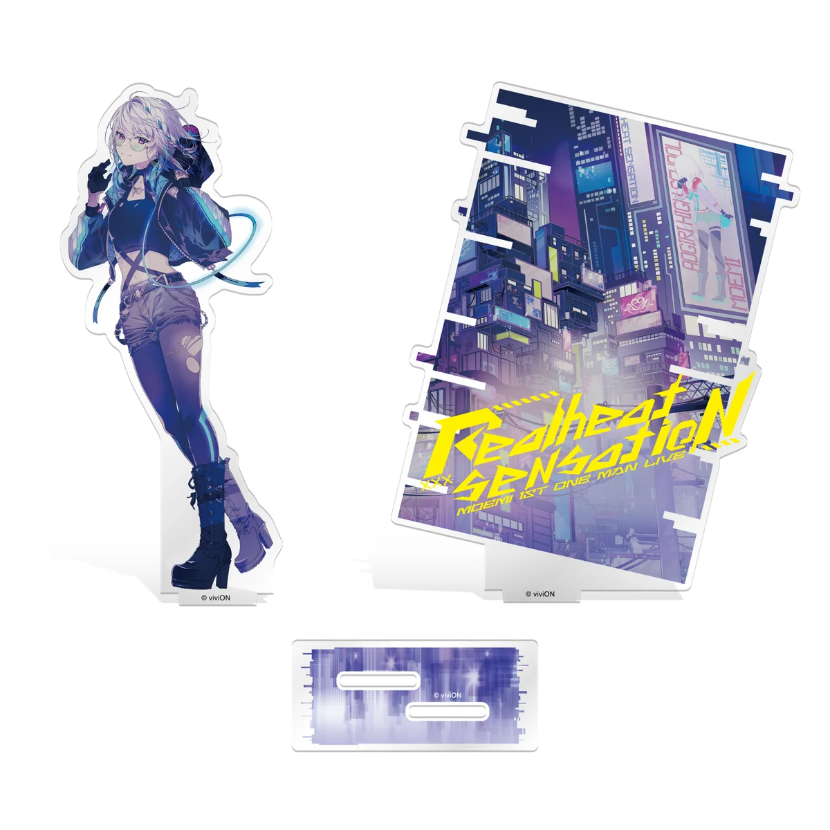 あおぎり高校 萌実 1st ONE-MAN LIVE 「real heat sensation」グッズ 背景付アクリルスタンド