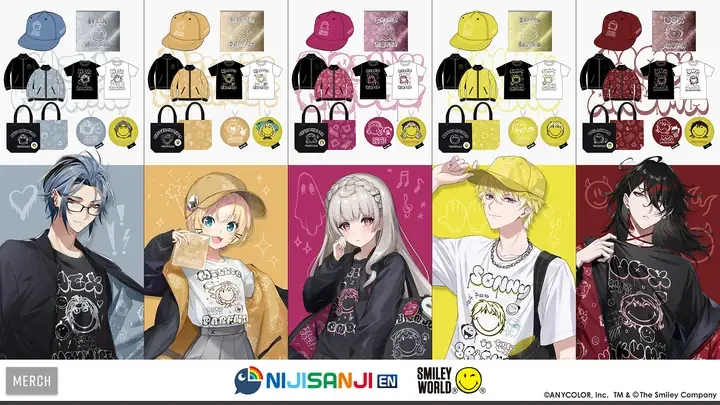 「NIJISANJI EN × SmileyWorld」グッズの一覧