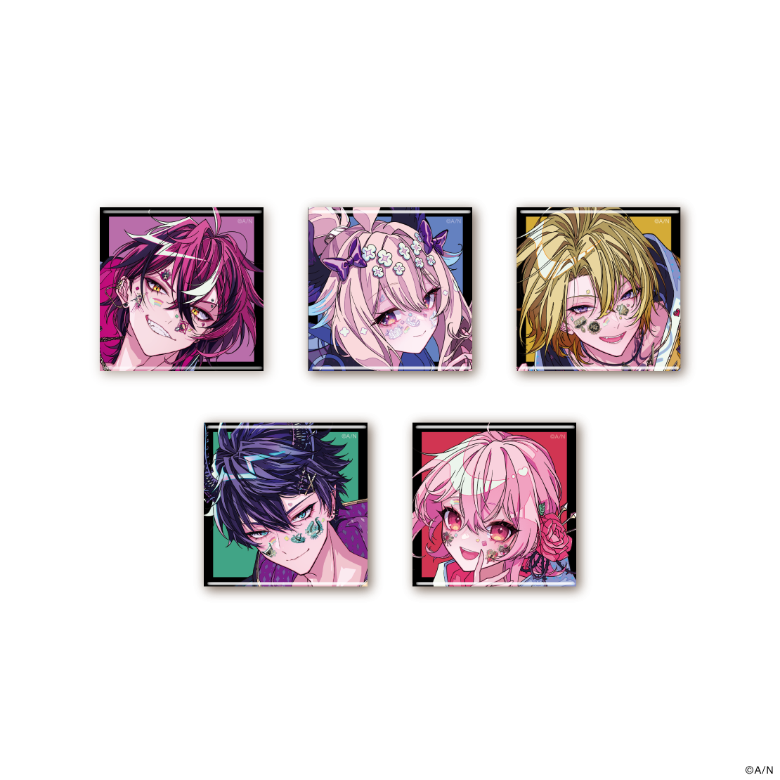 【FACE DECOR COLLECTION Vol.2】スクエア缶バッジ レン ゾットの公式画像