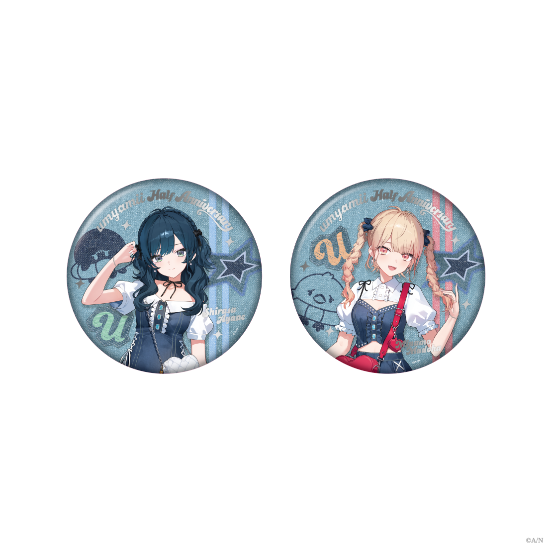 【うみゃみー Half】ビッグ箔押し缶バッジ 水面まどかの公式画像