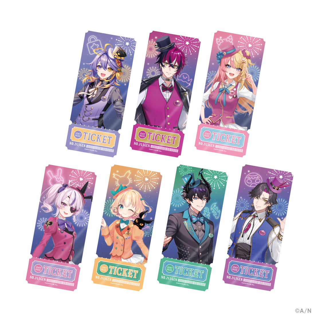 【NIJISANJI EN Welcome to EN Land!】入場券風ランダムクリアカードの公式画像