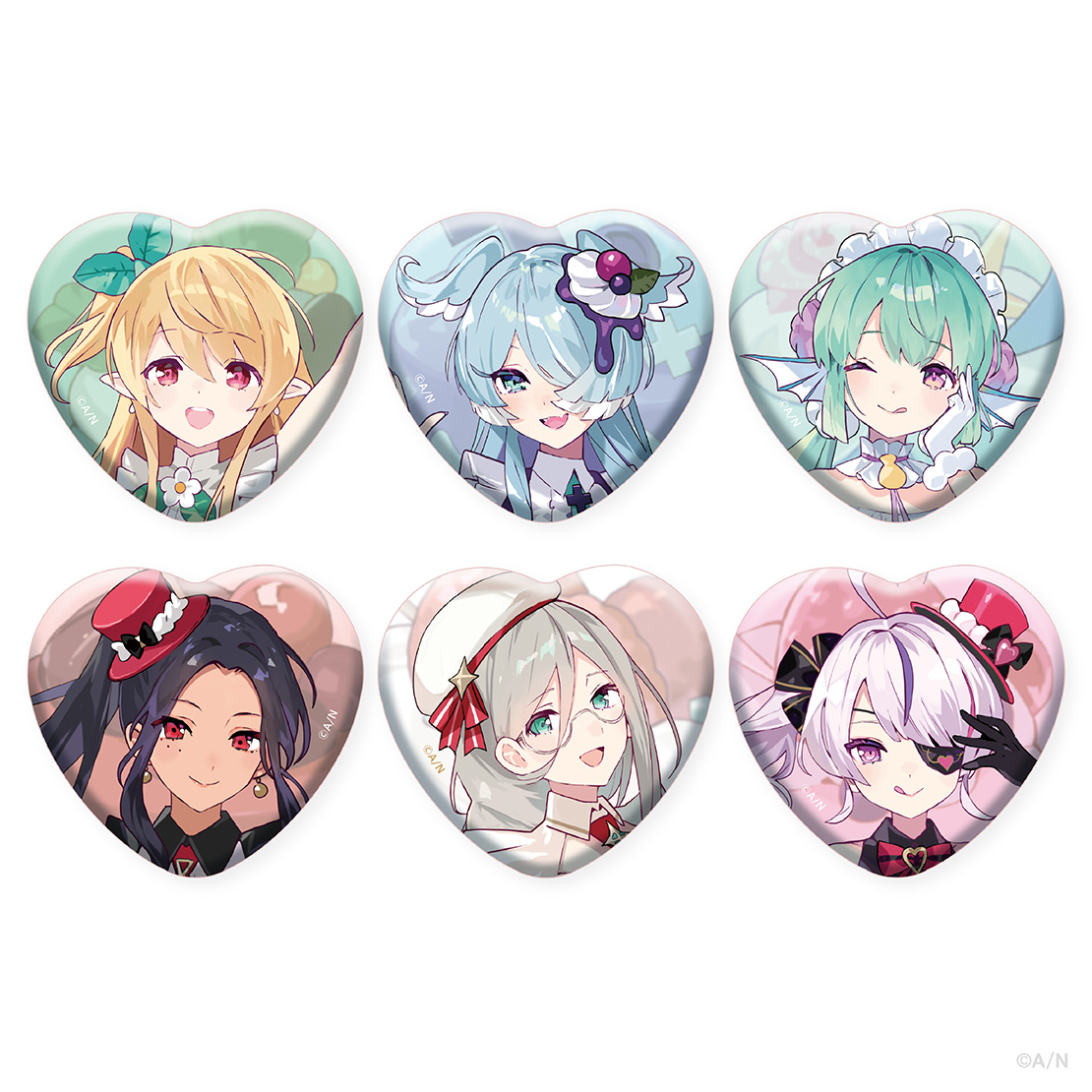 【NIJISANJI EN Confectionery】ハート型缶バッジ スカーレ ヨナグニの公式画像