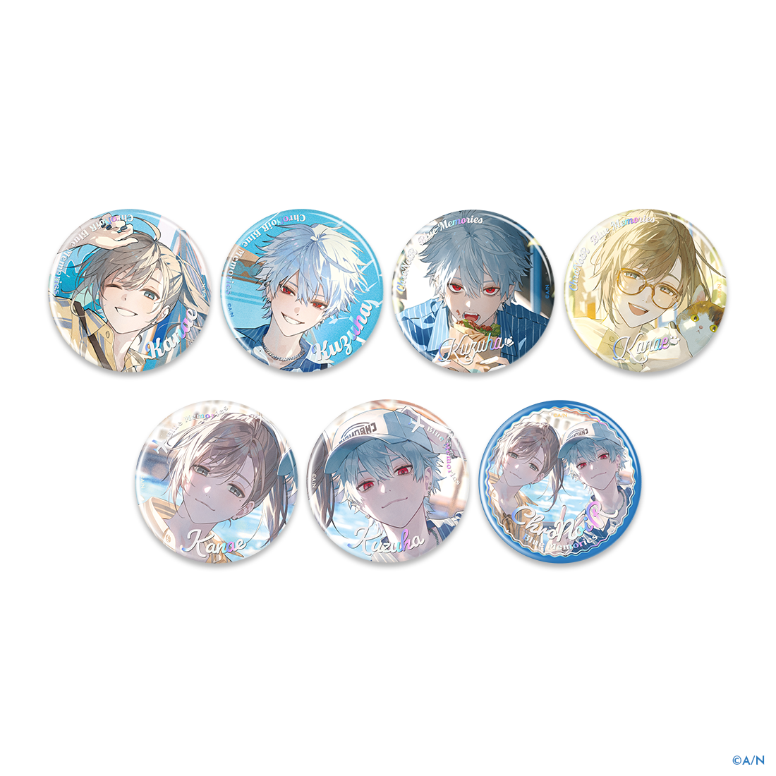 【ChroNoiR Blue Memories】ランダムオーロラ缶バッジ
