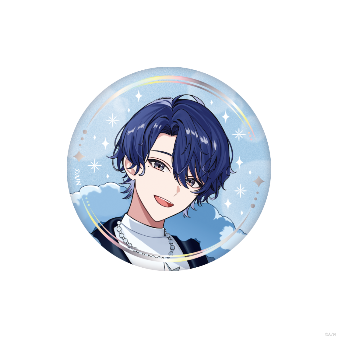 【White Snow Christmas】箔押し缶バッジの商品画像