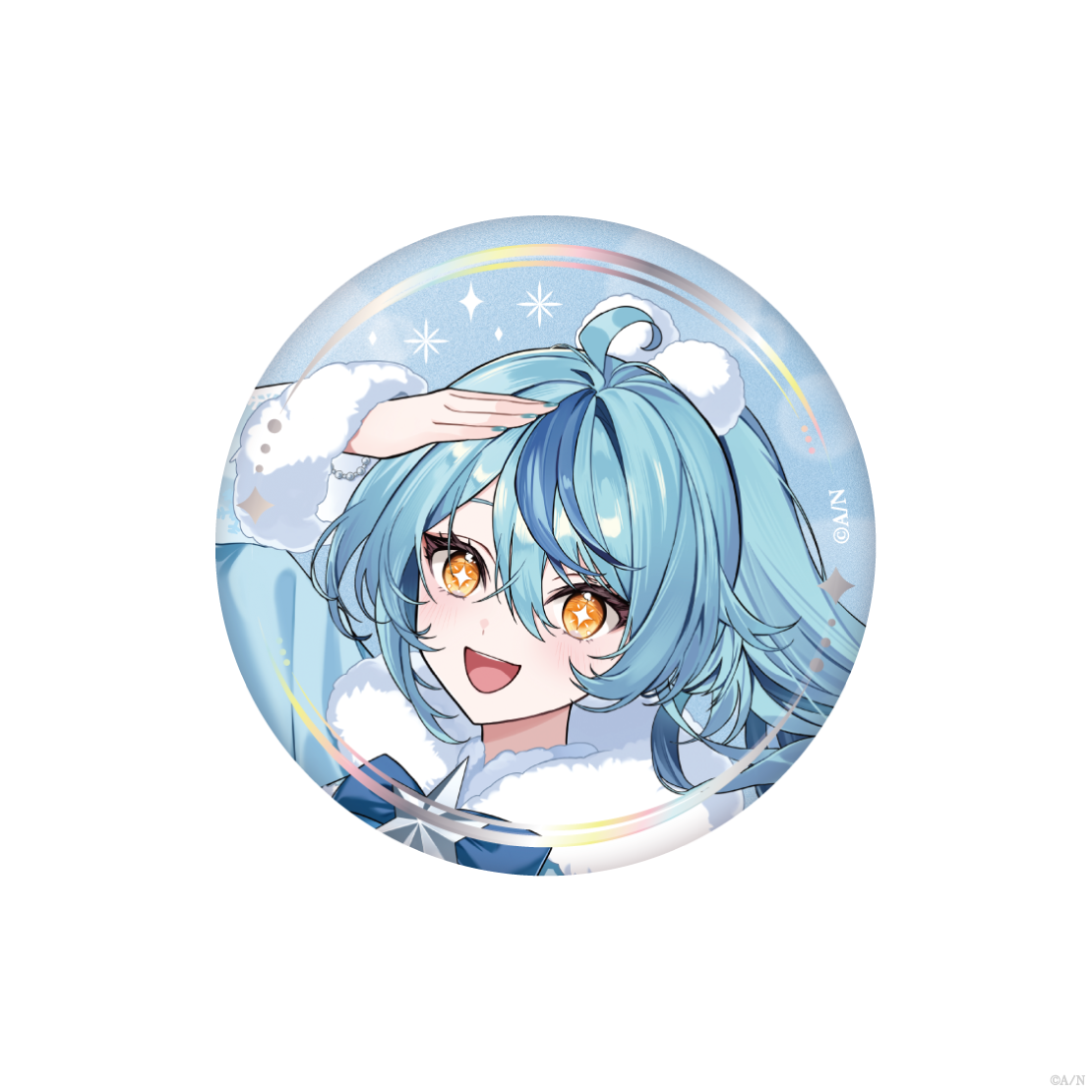 【White Snow Christmas】箔押し缶バッジの商品画像