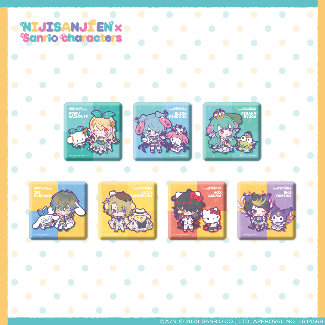 【NIJISANJI EN×Sanrio characters】ランダム缶バッジの公式画像