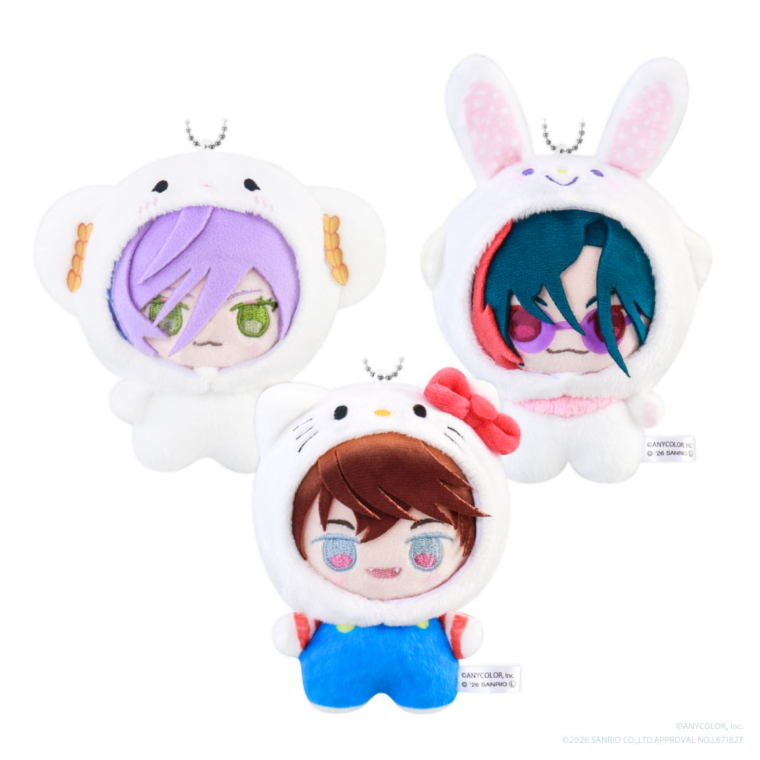 【3SKM×サンリオキャラクターズ】着ぐるみマスコット 北見遊征×ハローキティ