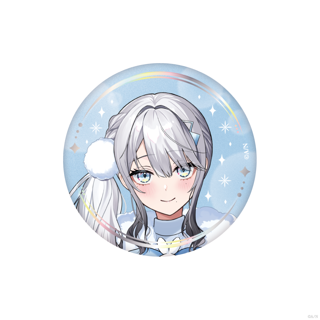 【White Snow Christmas】箔押し缶バッジの商品画像