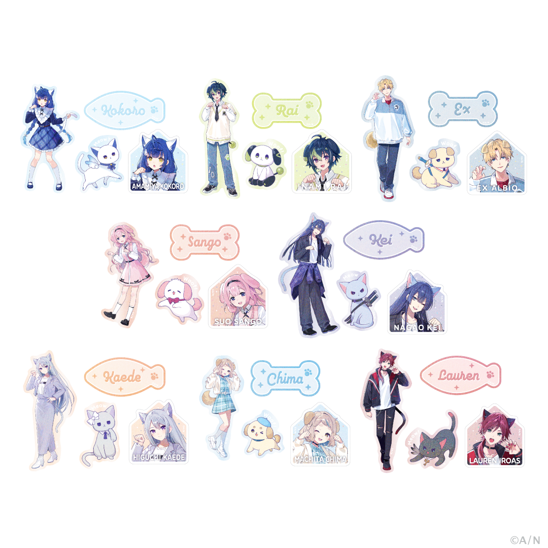 【わんにゃんdays vol.2】クリアステッカーセット 【わんにゃんdays vol.2】クリアステッカーセット 長尾景の公式画像