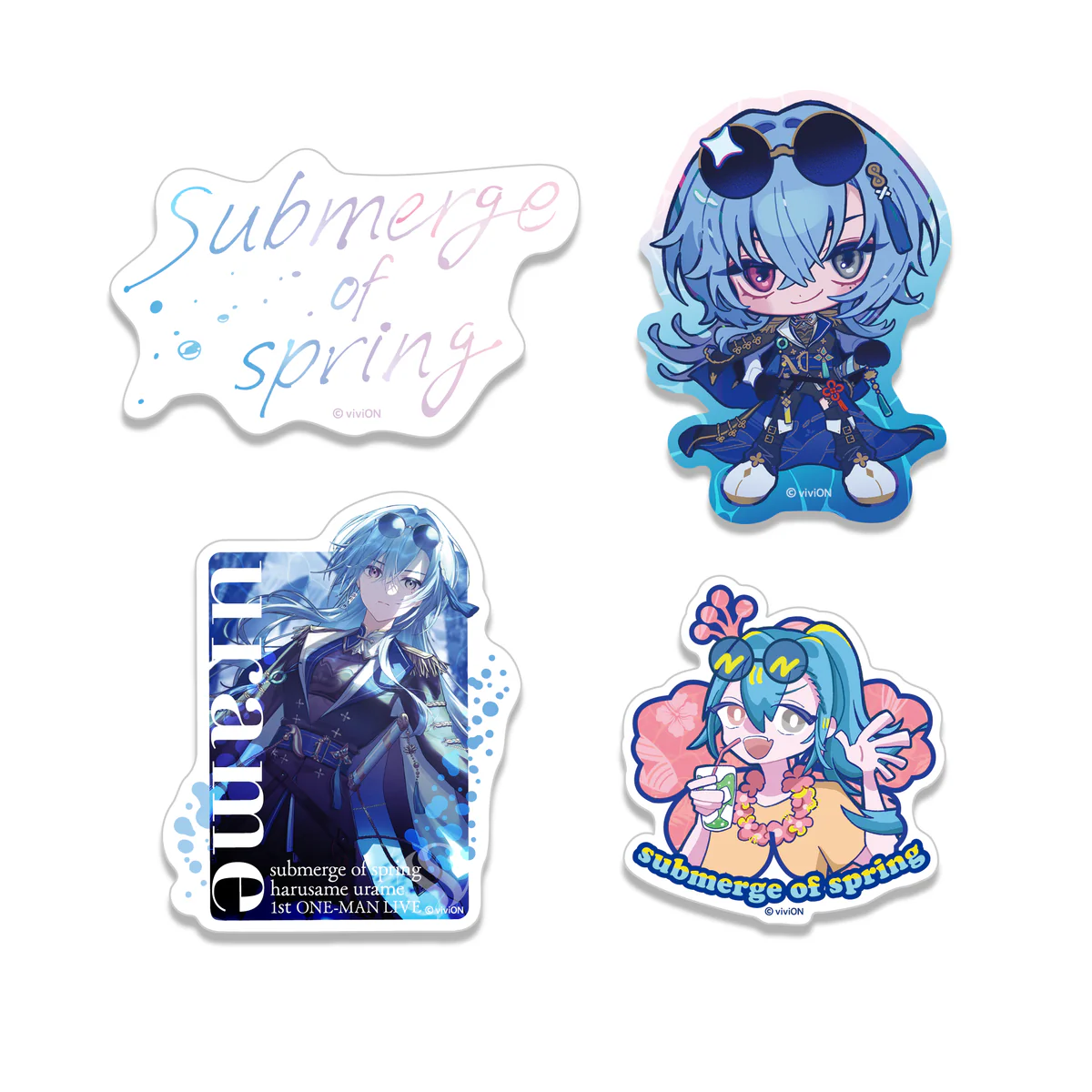 あおぎり高校 春雨麗女 1st ONE-MAN LIVE 「submerge of spring」グッズ ステッカーセット