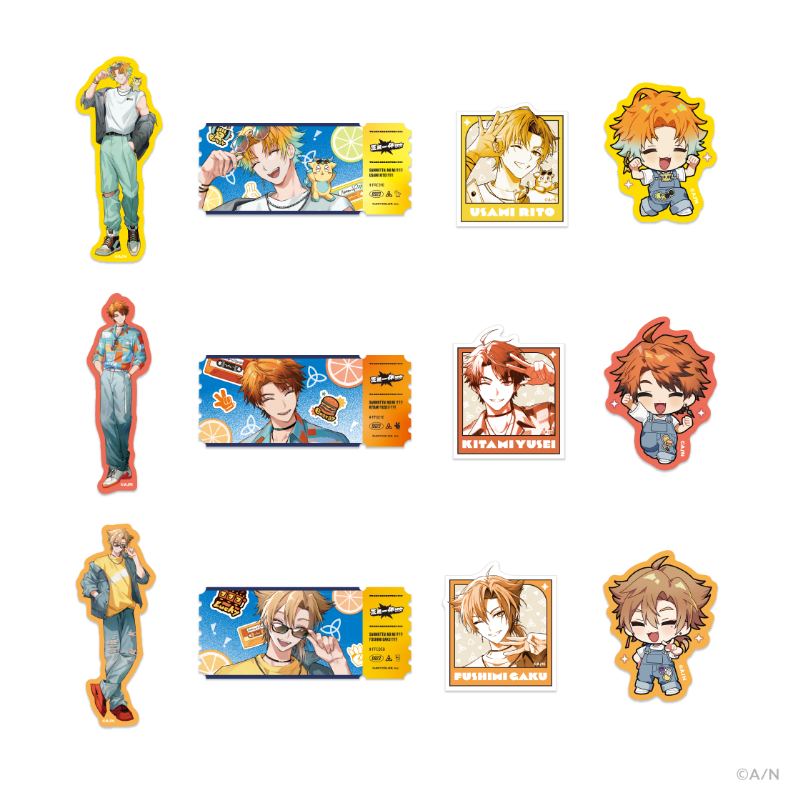 【三ミ一体!!!!!!】ランダムステッカー