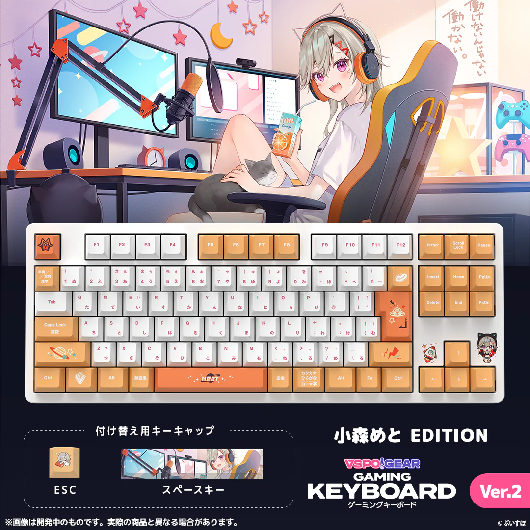 VSPO! GEAR ゲーミングキーボード Ver.2 VSPO! GEAR ゲーミングキーボード Ver.2 小森めとの公式画像
