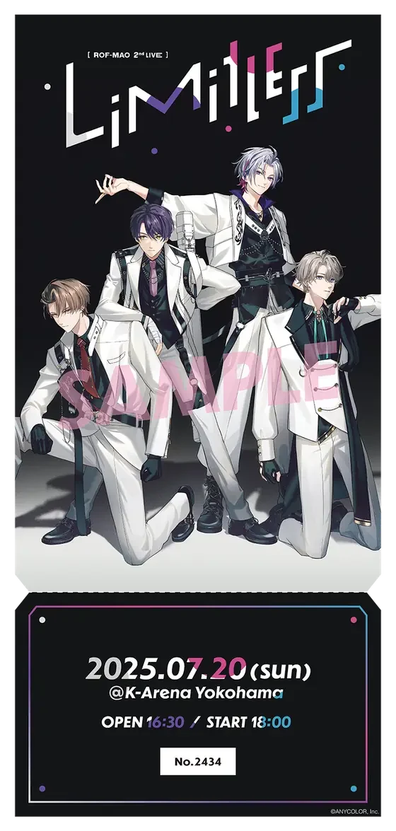 ROF-MAO 2nd LIVE - Limitless にじさんじ FAN CLUB特典「Limitless」オリジナルメモリアルチケット