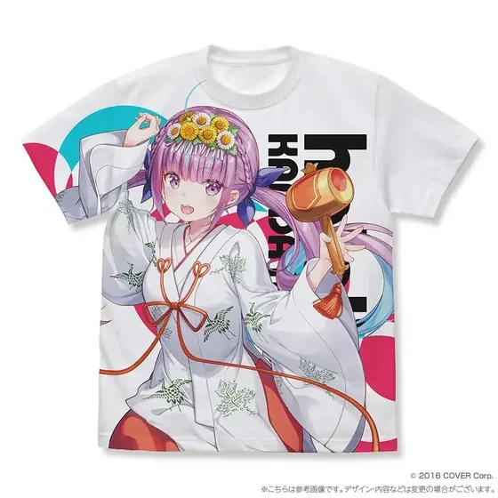ホロライブ神田祭 フルグラフィックTシャツ 湊あくあ 巫女衣装ver. /XL