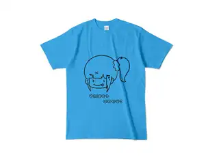 早瀬走 オリジナルカラーTシャツ ぺろりんはやちぇ文字付きTシャツ - L - ターコイズの公式画像