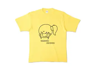 早瀬走 オリジナルカラーTシャツ ぺろりんはやちぇ文字付きTシャツ - XL - イエローの公式画像
