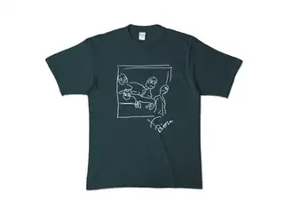 鷹宮リオン　ゲ◯ニカカラーTシャツ カラーTシャツ - XL - デニム (濃色)の公式画像