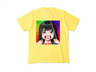 マウスオープナーで歯を見せる月ノ美兎カラーＴシャツ カラーTシャツ - M - イエロー - 背景アリの公式画像