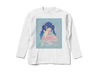 天宮こころ の胸ぷりロングスリーブTシャツ ロングスリーブTシャツ - M - ホワイト（ピンク-ハーフツイン）の公式画像