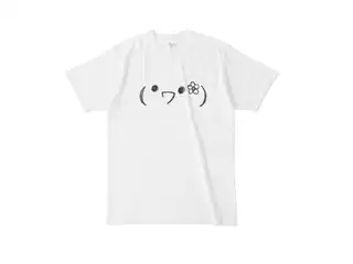 本間ひまわり　オリジナル白Tシャツ かおもじT(・ワ・)ﾉｼ  - L - 白の公式画像