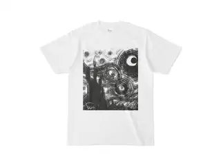 鷹宮リオン 〇月夜Tシャツ Tシャツ - S - 白の公式画像