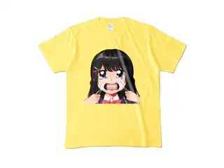 マウスオープナーで歯を見せる月ノ美兎カラーＴシャツ カラーTシャツ - M - イエロー - 背景ナシの公式画像