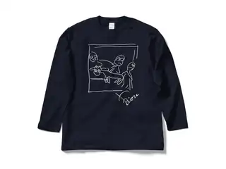 鷹宮リオン オリジナルロングスリーブTシャツ ゲルニカロングスリーブTシャツ ネイビー - Lの公式画像