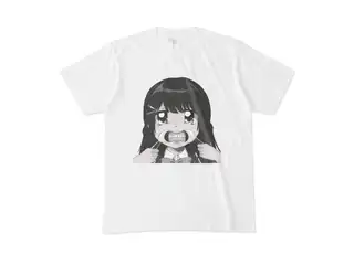 マウスオープナーで歯を見せる月ノ美兎白Ｔシャツ Tシャツ - M - モノクロの公式画像